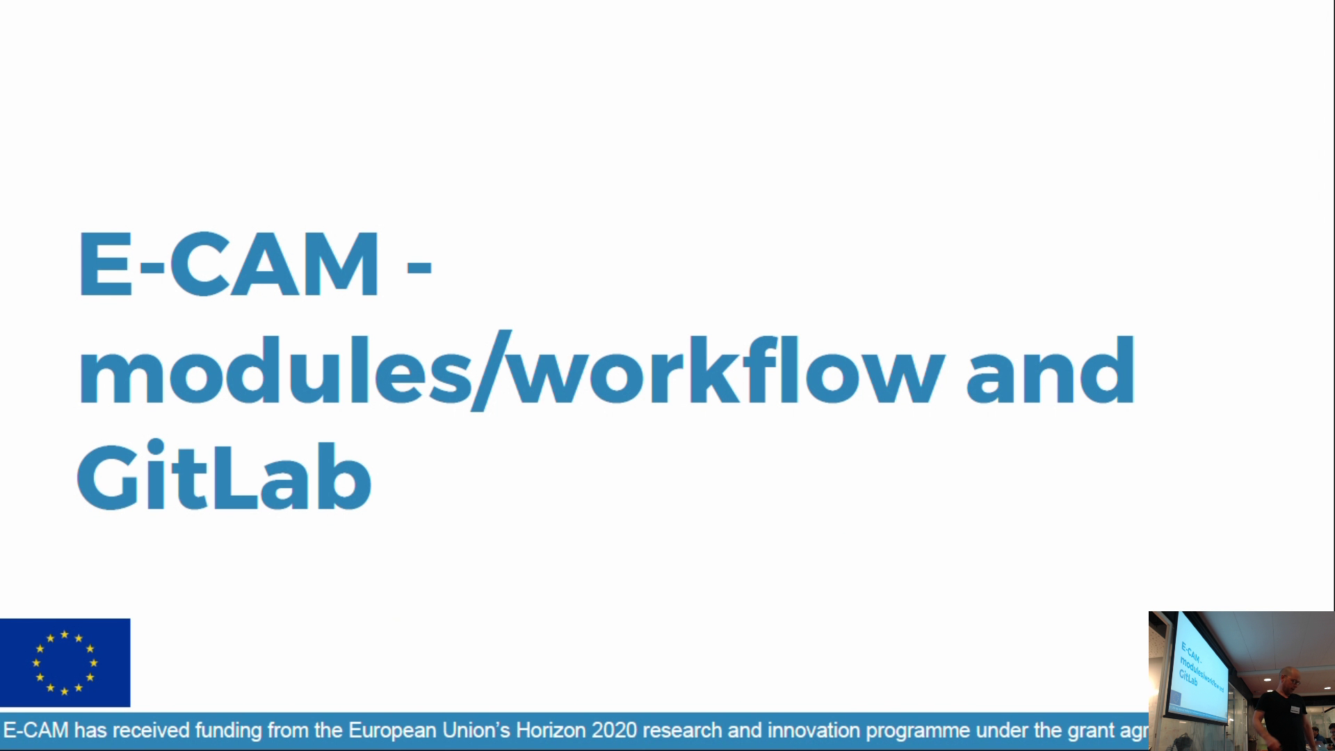 Thumbnail of E-CAM modules/workflow, Git, and GitLab