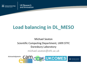 Thumbnail of Load balancing in DL_MESO