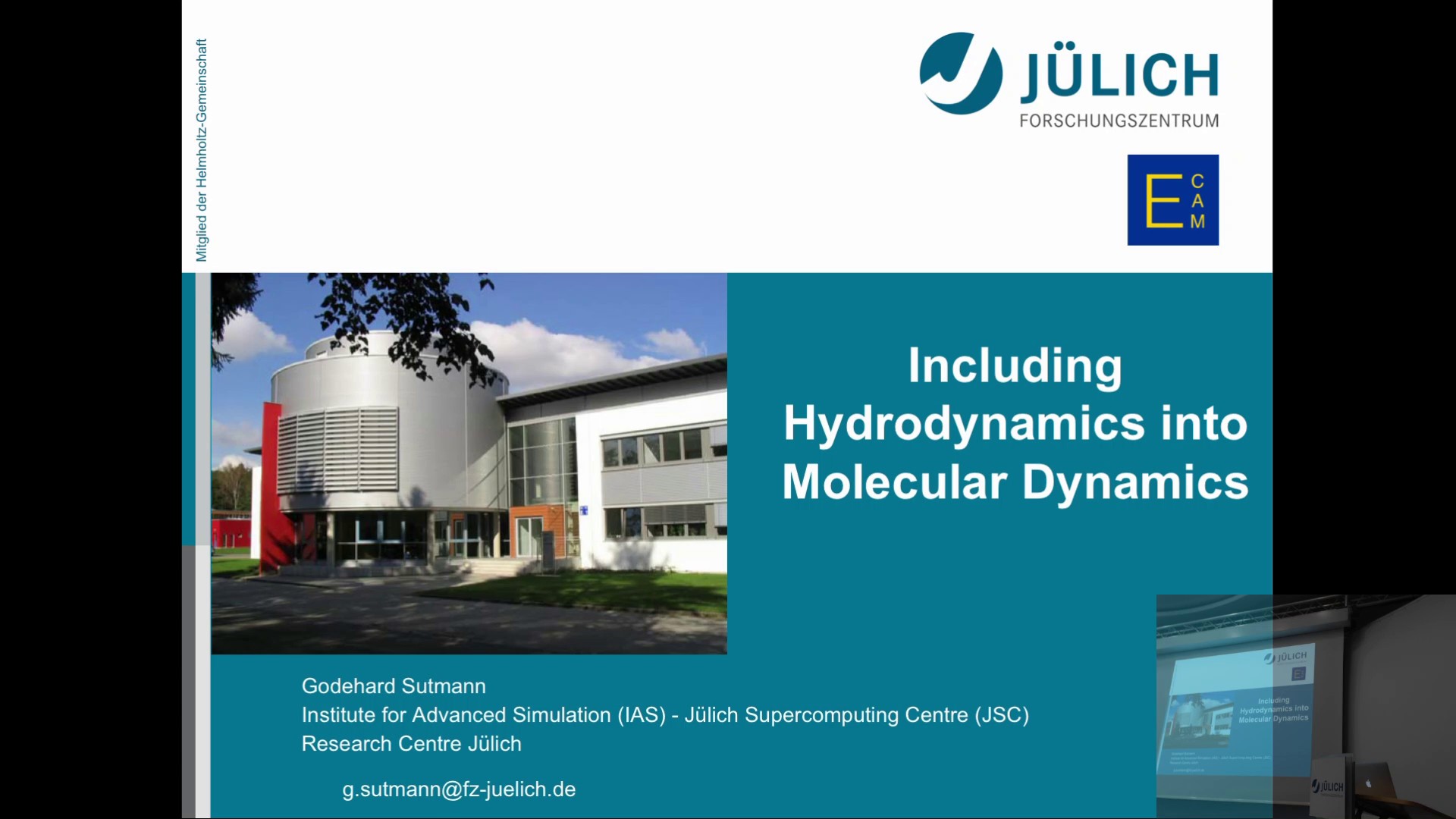 Thumbnail of Including Hydrodynamics into Molecular Dynamics
