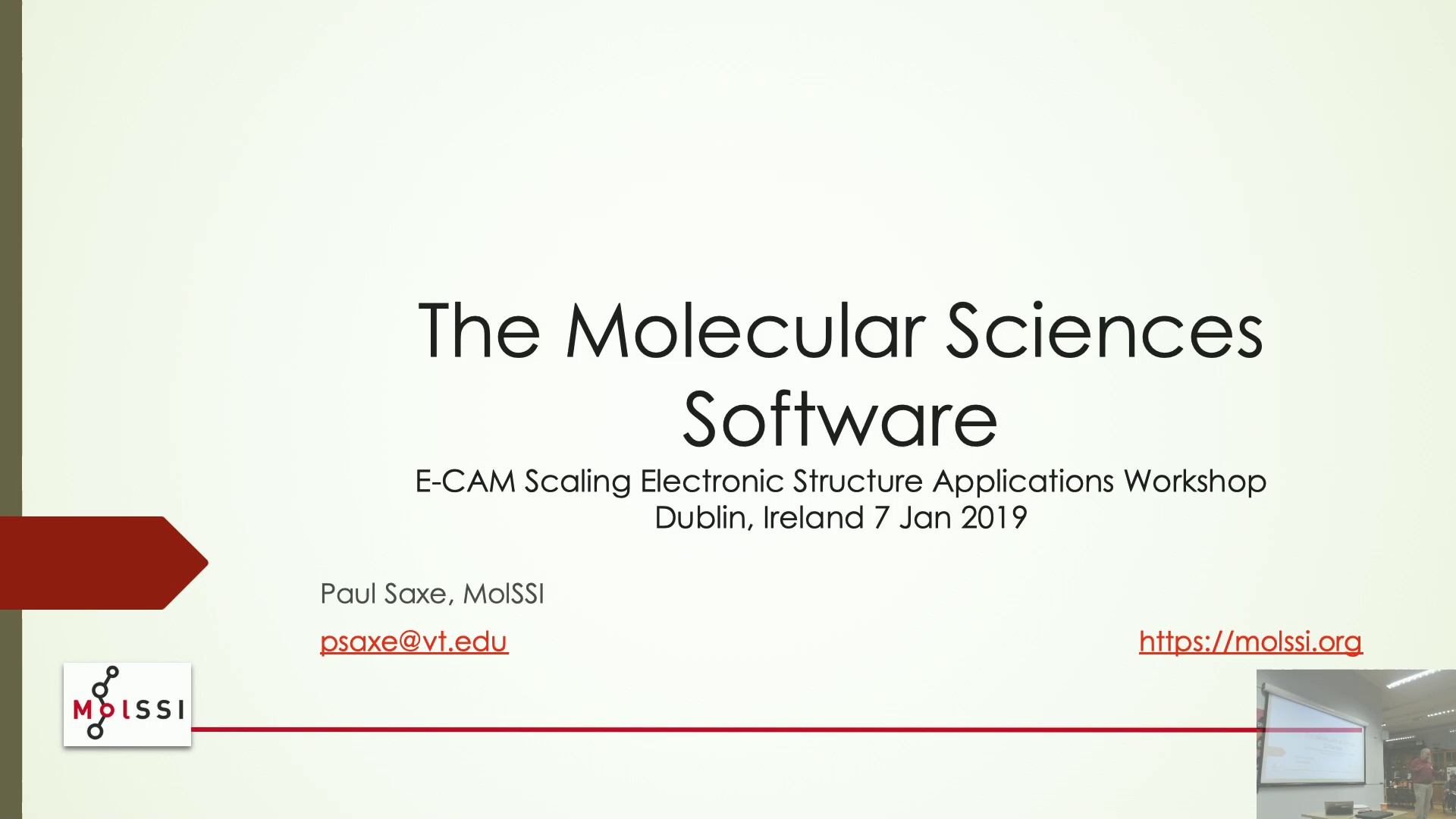 Thumbnail of The Molecular Sciences Software Institute