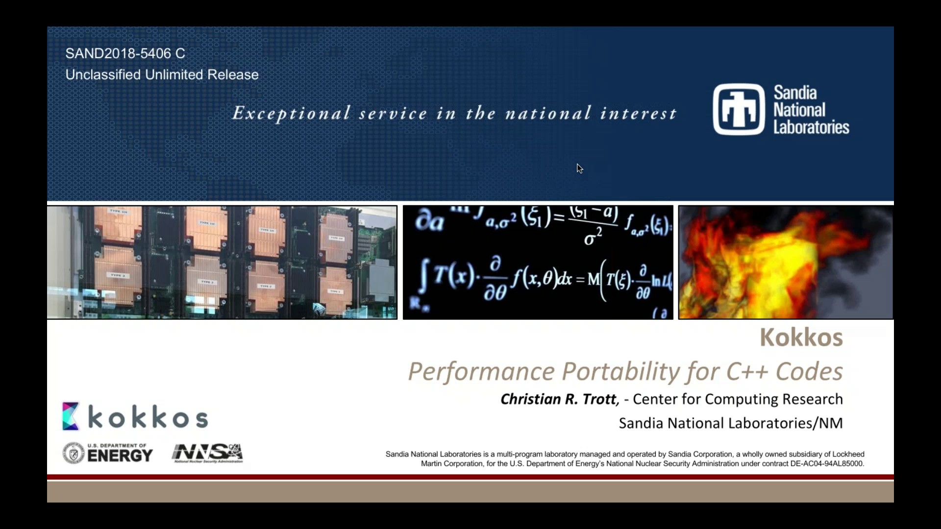 Thumbnail of Kokkos - Performance Portability for C++ Codes