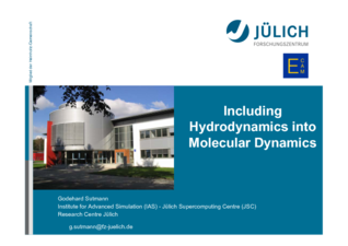 Thumbnail of Including Hydrodynamics into Molecular Dynamics