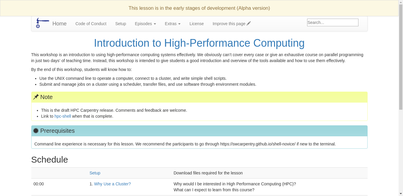 Thumbnail of HPC Carpentry - Introduction to HPC